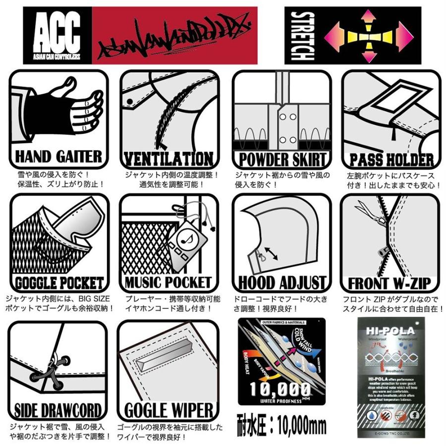 スノーボードウエア ジャケット ACC ARTIST JACKET 20POISON メンズ