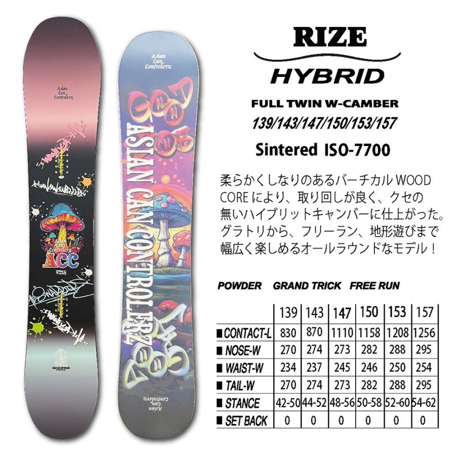 ACC（エーシーシー） スノーボード ACC RIZE ハイブリッド キャンバー