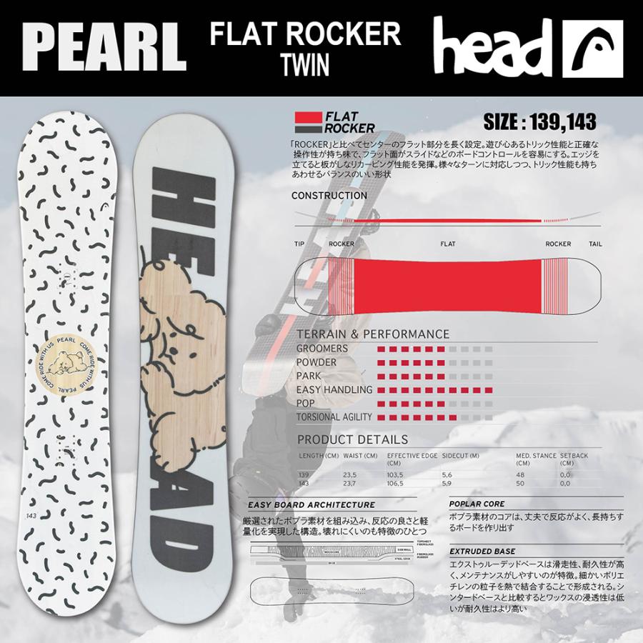 HEAD（ヘッド） スノーボード PEARL 2025. フラットロッカー ツイン 犬