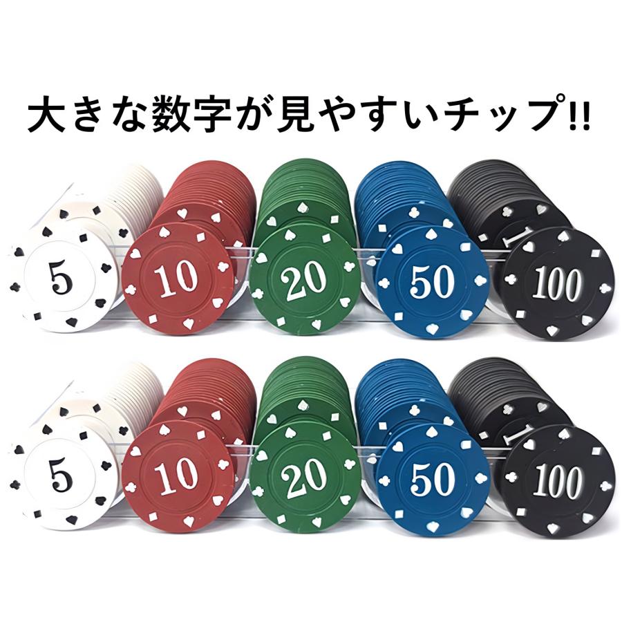 ポーカーセット 8点フルセット カジノセット チップ ポーカーマット