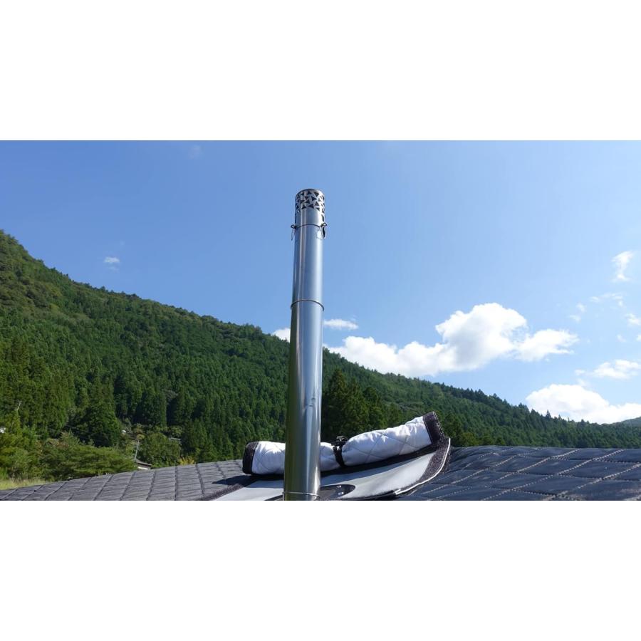 スパークアレスター 薪ストーブ キャンプ テントストーブ 組立煙突 巻