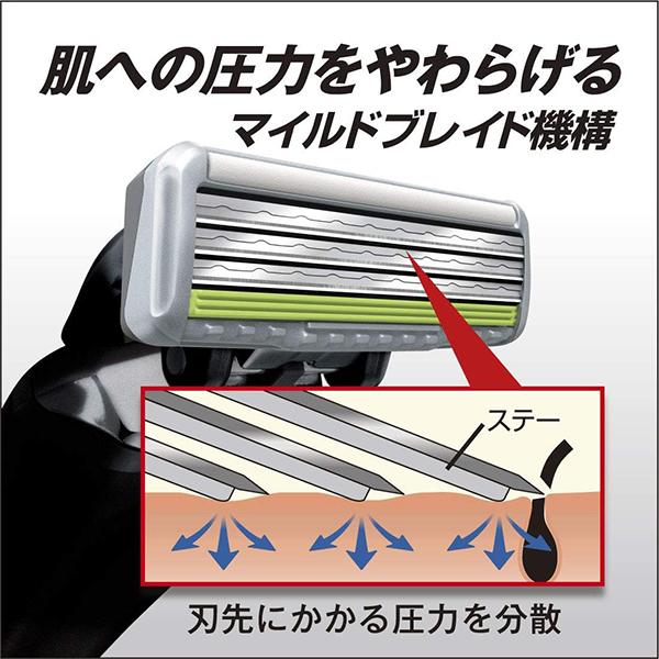 エフシステム サムライエッジ 替刃4コ入 取替え 替刃 3枚刃 T字 髭剃り シェービング ステンレス製 日本製 フェザー安全剃刀｜gyomudrug｜02