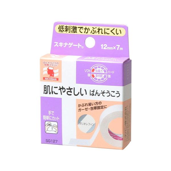 ニチバン スキナゲート 12mm幅 7m巻き 1巻入り 低刺激巻ばんそう膏｜gyomudrug