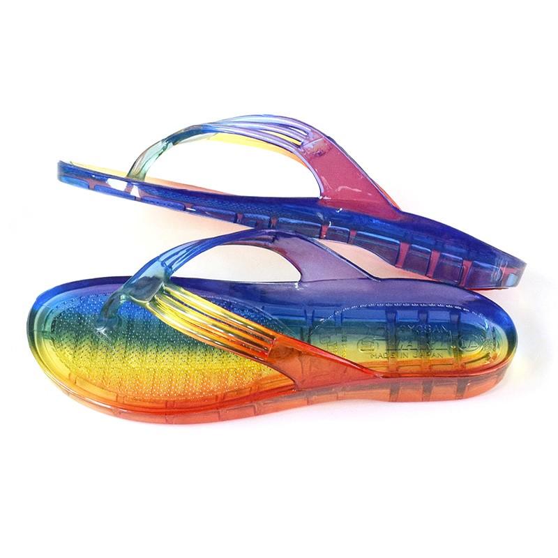 新品未使用タグ付】レインボー ビーチサンダル 厚底 S 新品未使用タグ