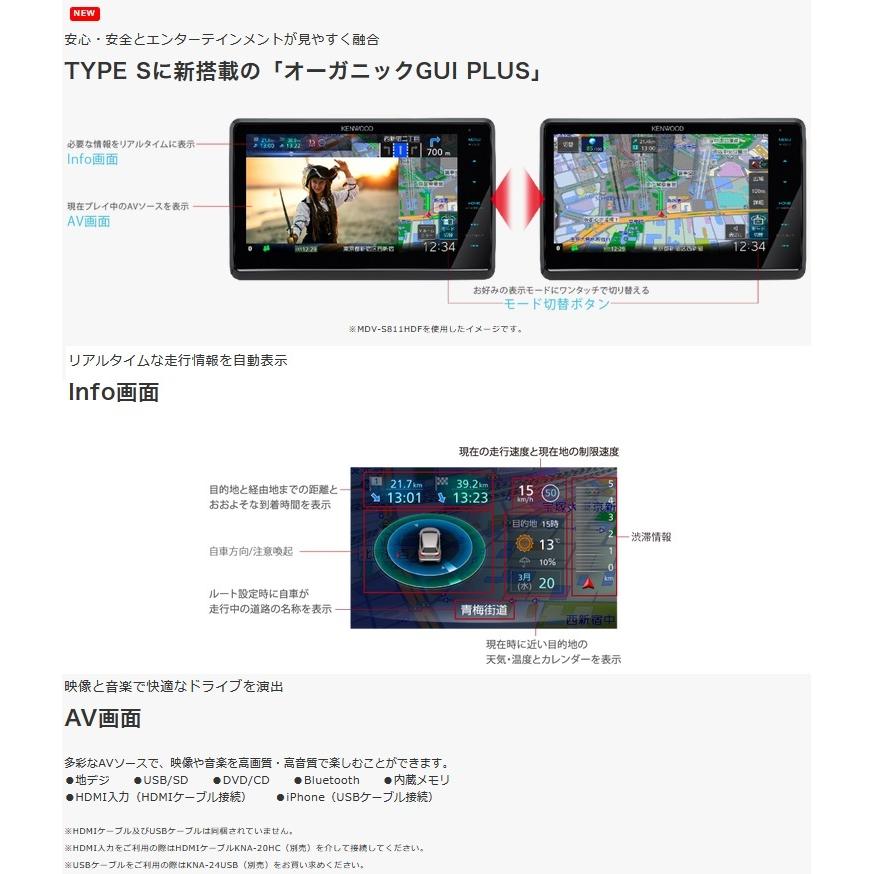JVCケンウッド ケンウッド MDV-S811HDF 8インチフローティング JVCケンウッド ケンウッド MDV-S811HDF 8インチフローティング
