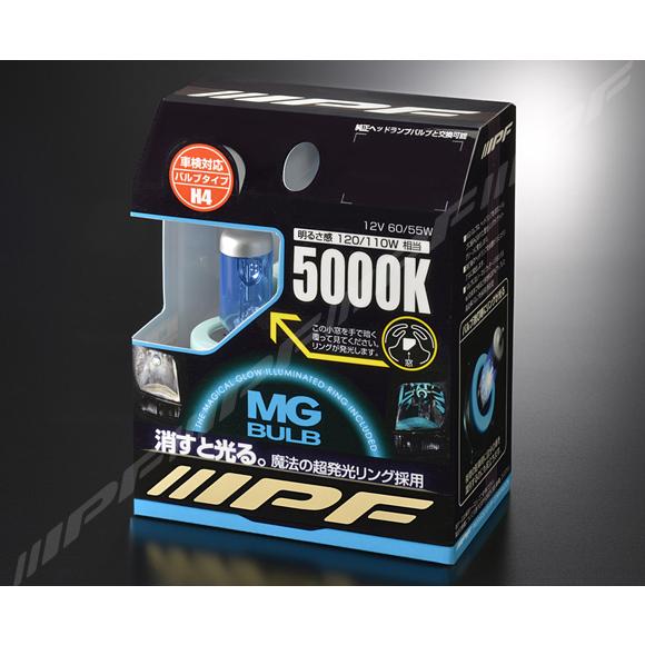 IPF IPF M42 MGバルブ 5000K H4 ヘッドランプ消灯後蓄光リングが発光し
