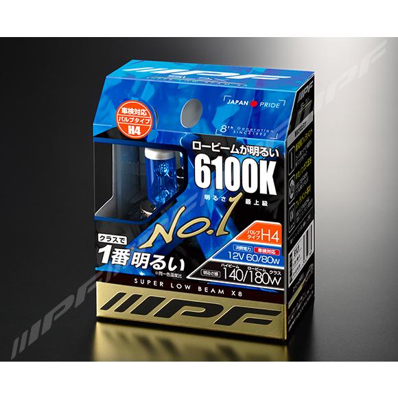 HIRO18LED　シリーズS　ハロゲン 宇宙一明るいバルブ IPF IPF 61L4 ハロゲンバルブ BULB TYPE : H4 明るさ(当社比) : 140