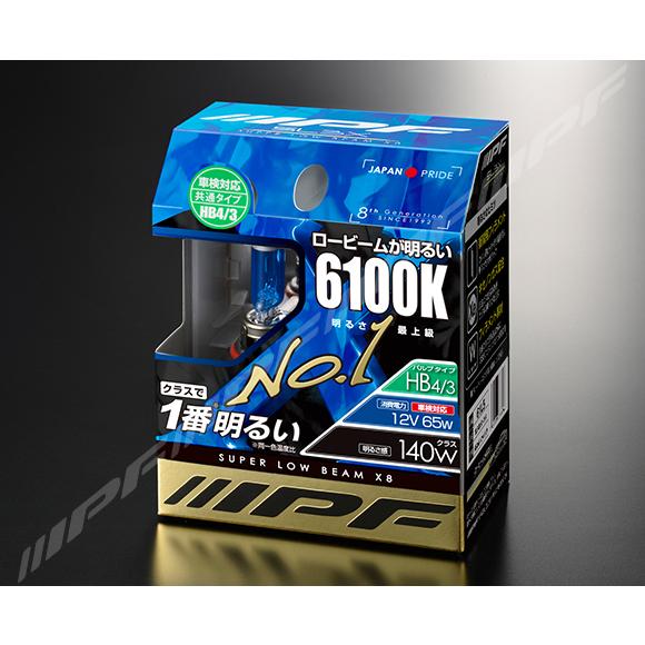 IPF IPF 61L5 ハロゲンバルブ BULB TYPE : HB4/3 明るさ(当社比