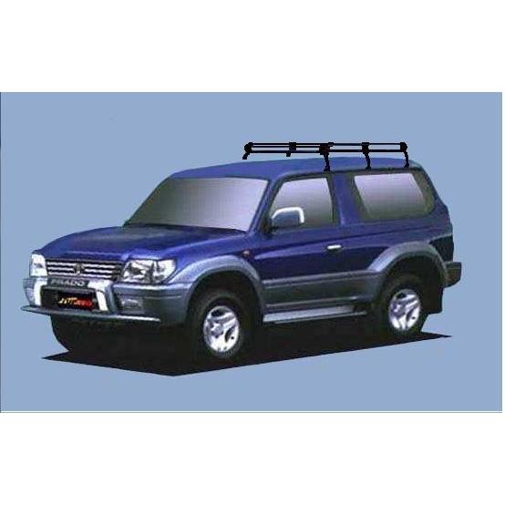 【ランドクルーザープラド専用ルーフキャリア】セイコウ タフレック ル−フキャリア Pシリーズ H8.5〜H14.10 J9# 3ドア/ルーフレール無 PL23