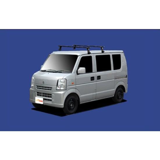 エブリィ DA64V ルーフキャリア サビあり エブリィ専用システムキャリアセット】H17.8〜 DA64V/DA64W 標準ルーフ