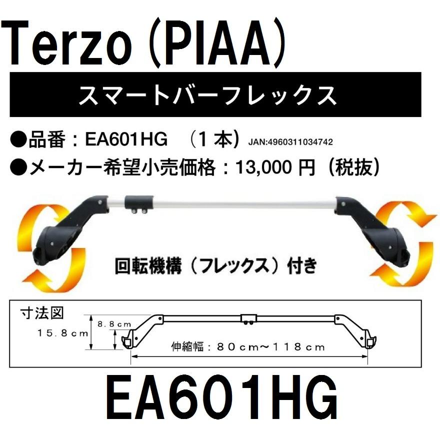 【納期未定】PIAA TERZO EA601HG 1本単位 スマートバーフレックス　回転タイプ 頭上を収納スペースに 可倒式のハンドグリップに加工無しで装着｜gyouhan-shop｜02