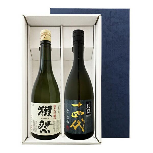 獺祭45（純米大吟醸）と 十四代（別撰諸白）（720ml×2）〔ギフト箱K付〕【□】クール代込【選冷2】 | 