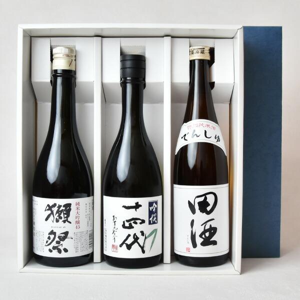 十四代『吟撰 大吟醸酒』・獺祭45 純米大吟醸・田酒 特別純米酒　720ml×３〔ギフト箱M付〕【□】【選冷2】 | 十四代