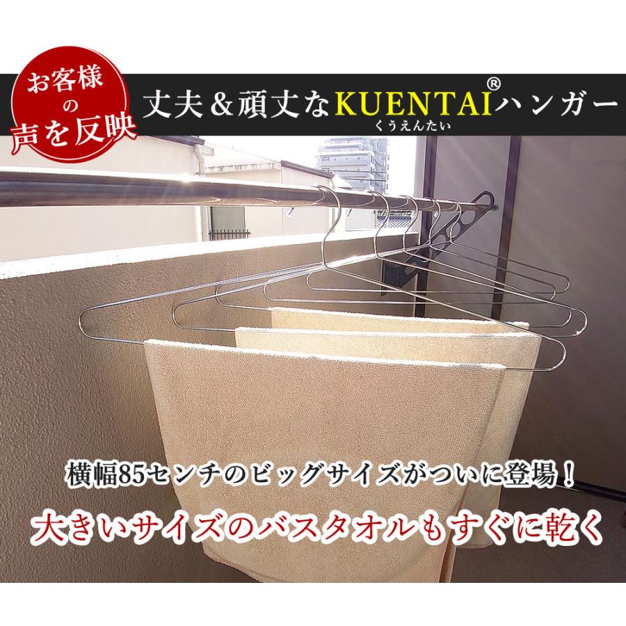KUENTAI（くうえんたい） ステンレスハンガー 5本セット 85cm ビッグ