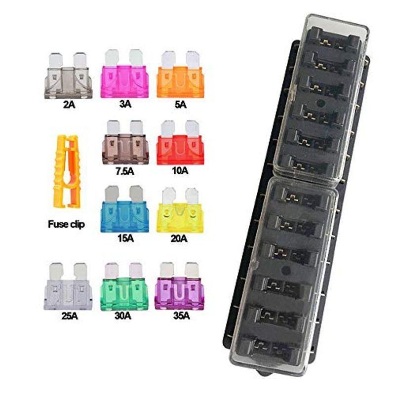 Seliwirkt 12ウェイ ヒューズボックス ホルダー 車の回路ヒューズボックス ホルダー 標準ブレードヒューズブロック 10個の無料 Gyp Yahoo 店 通販 Yahoo ショッピング
