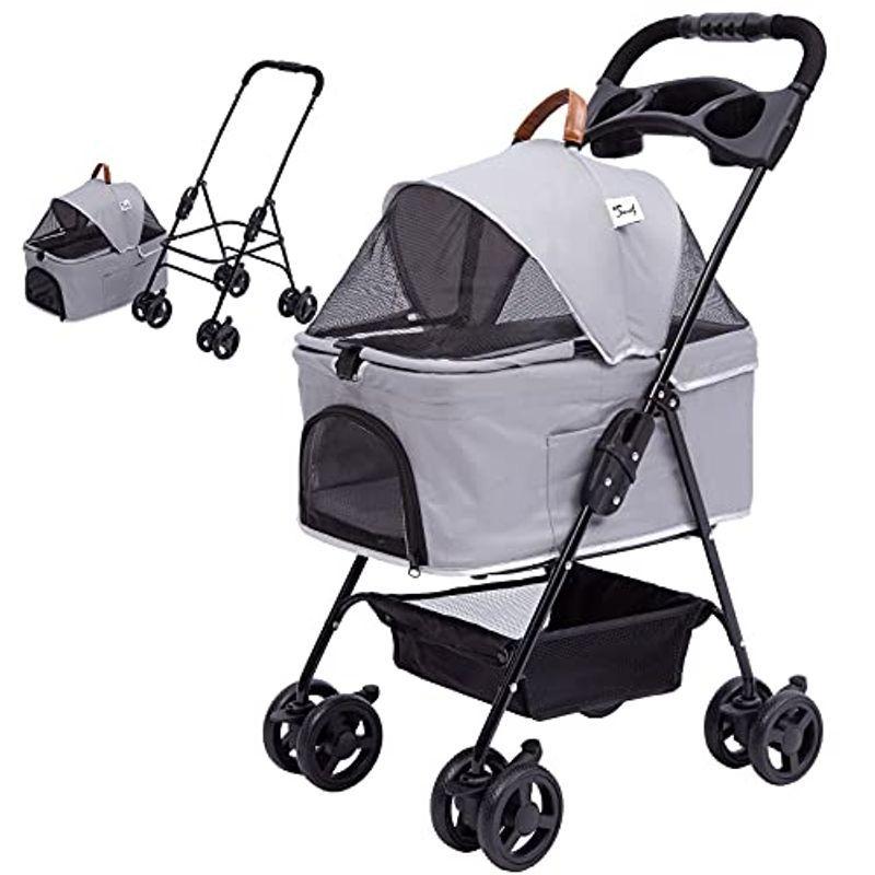 Pettom ペットカート ペット用ベビーカー 多機能 多頭用 折りたたみ 分離型 ペットカート 折りたたみ ペットボトルホルダー付き ペッ 3xaeuhrvca ペット用品 生き物 Www Sprintmart Com