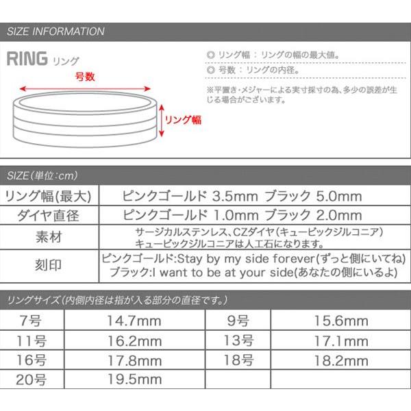 ペアリング 指輪 メンズ レディース ピンキーリング キュービック