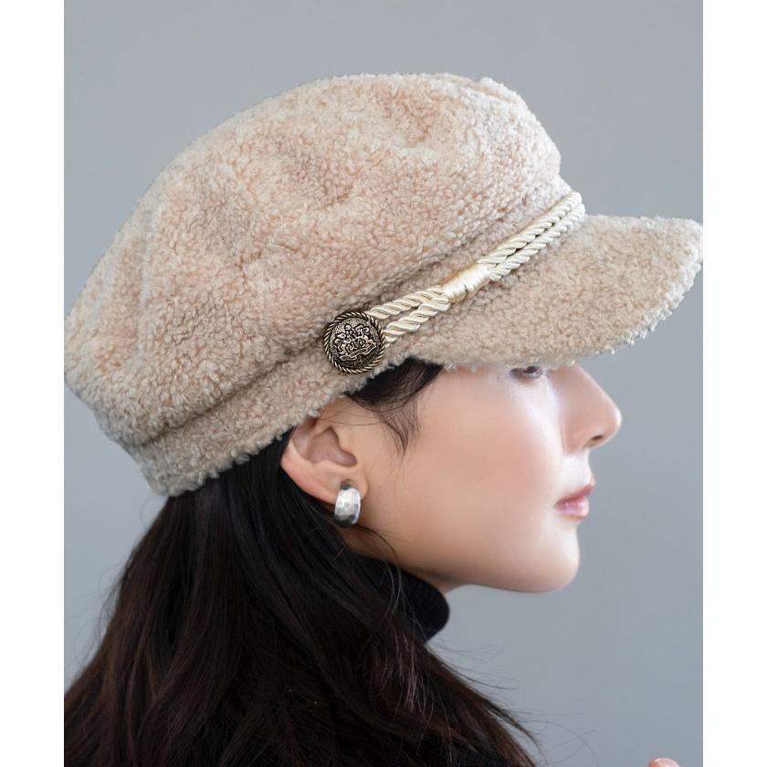 ボアマリンキャスケット レディース 春 秋 冬 : ChatonBlanc ヤフー店