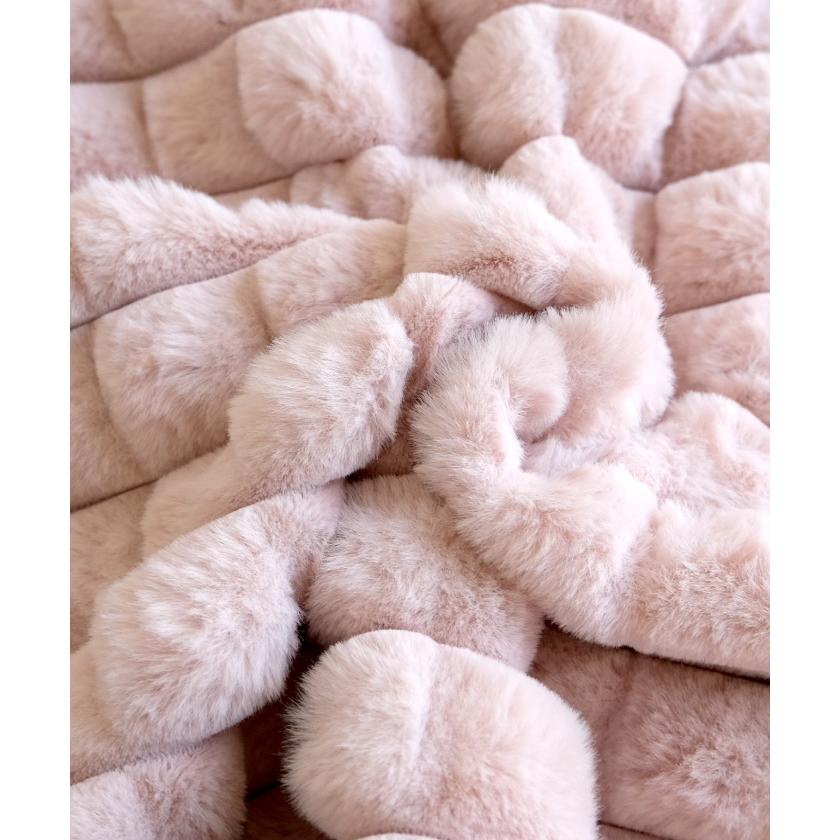 ポコポコファー3wayひざ掛け レディース : ChatonBlanc ヤフー店