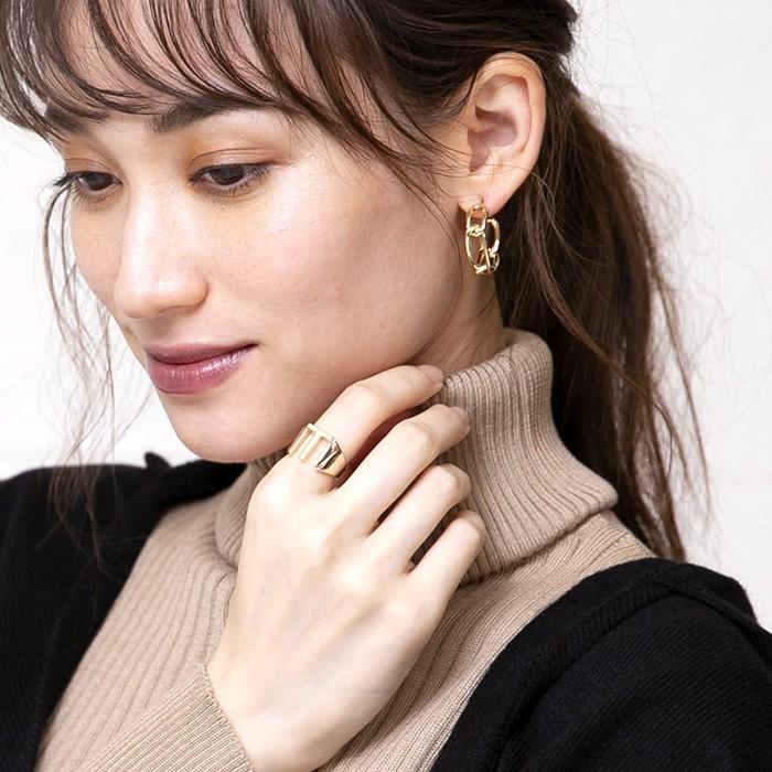 ピアス レディース チェーンモチーフ ゴールド シルバー アクセサリー 