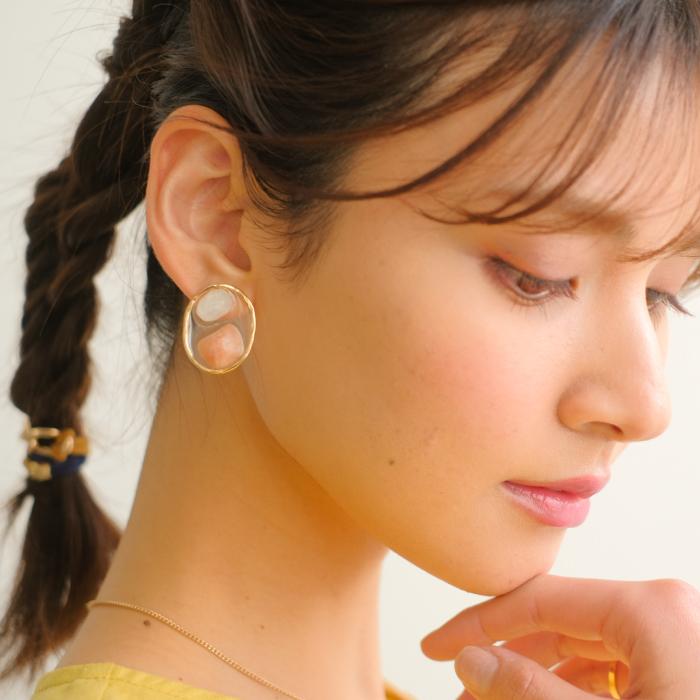アクリルストーン レジンピアス イヤリング 軽量 軽い デイリー 華やか