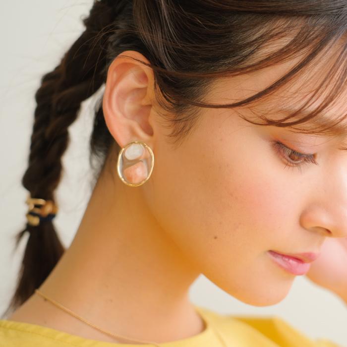 アクリルストーン レジンピアス イヤリング 軽量 軽い デイリー 華やか