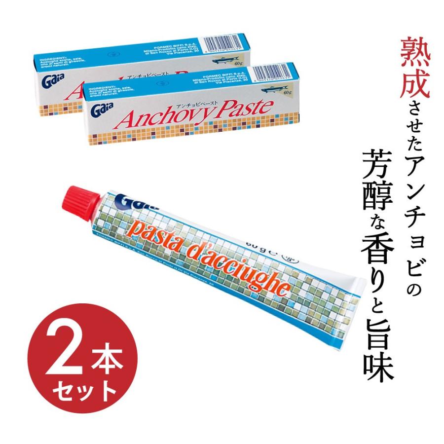 アンチョビ ペースト 調味料  60g×2本 フォルメック  熟成 チューブ式 常温 ソース イタリア産 ガイア 「アンチョビペースト」 JC の商品画像