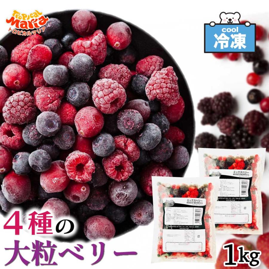 冷凍ミックスベリー 4種の果実 トロピカルマリア 冷凍ベリー 1kg(500g