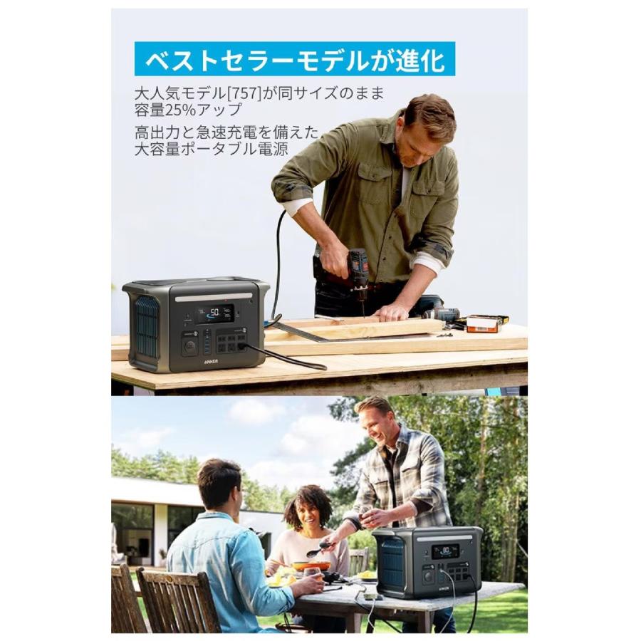 Anker（アンカー）Solix F1500 ポータブル電源 A1772511 容量