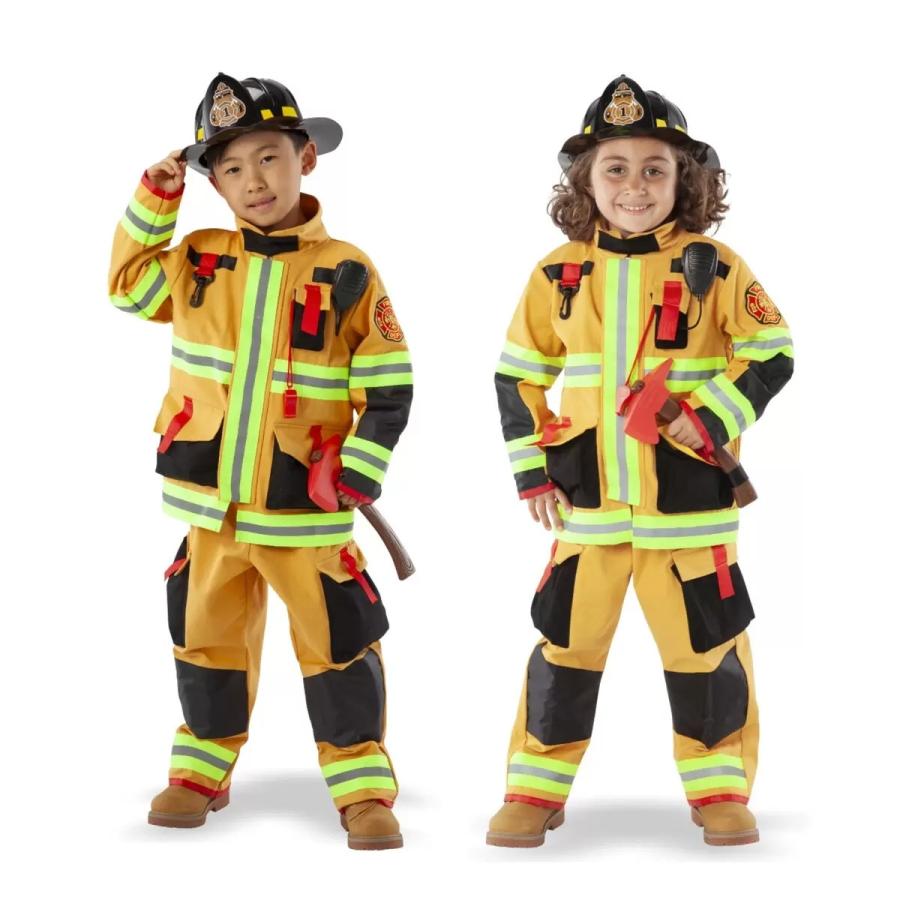 仮装たのしい～！マスコット 3体セット 3-4歳向け アドベンチャーコスチューム 消防士(イエロー