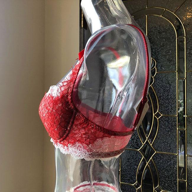 ChasneyBeauty チェスニービューティー シカゴプレステージ ウェイクアップブラ ルビーアイボリー 補整下着 脇肉 育乳 ブラジャー 3/4カップブラ 厚手パッド付 | ChasneyBeauty | 04