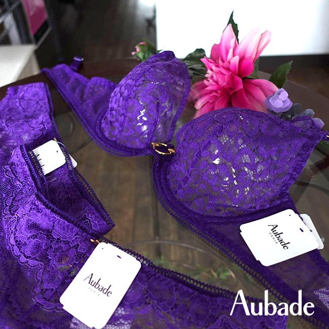 Aubade オーバドゥ Illusion Fauve トライアングルプランジブラ ULTRAVIOLETカラー ブラジャー 大きいサイズ インポートランジェリー レースブラ | Aubade | 14