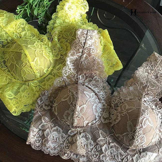 やわらかレースの総レースランジェリー Vネックソフブラ LLサイズ ランジュドアッシュ ブラジャー ノンワイヤー ソフトブラ 楽 大きいサイズ 30代 40代 50代 |  | 17