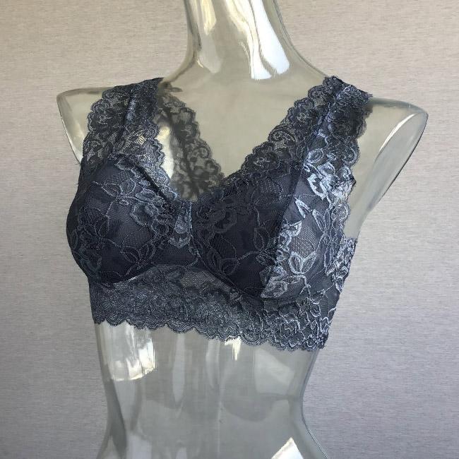 やわらかレースの総レースランジェリー Vネックソフブラ LLサイズ ランジュドアッシュ ブラジャー ノンワイヤー ソフトブラ 楽 大きいサイズ 30代 40代 50代 |  | 07