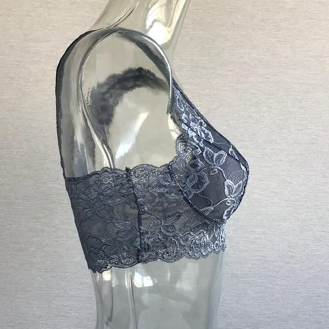 やわらかレースの総レースランジェリー Vネックソフブラ LLサイズ ランジュドアッシュ ブラジャー ノンワイヤー ソフトブラ 楽 大きいサイズ 30代 40代 50代 |  | 09