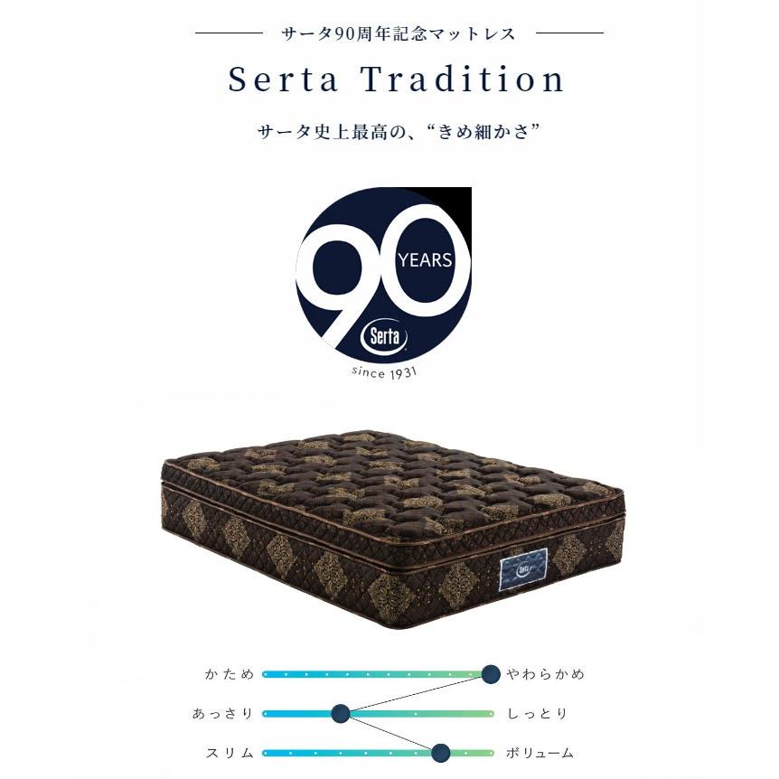 Serta サータ トラディション ロイヤル Dサイズ（ダブル）マットレス 幅139cmの画像