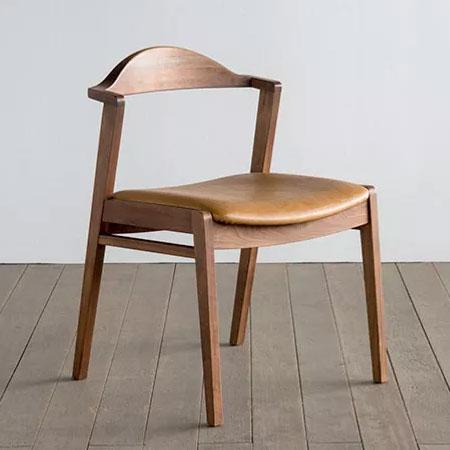 【美品】シキファニチア ウォールナット アームチェア ダイニングチェア シキファニチア ダイニングチェア プレーン セミアームチェア