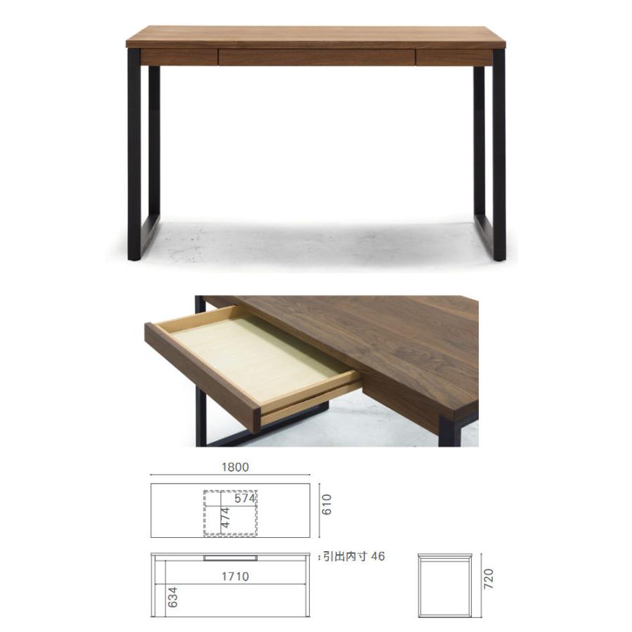 マスターウォール ウインデスク WIN DESK (W1800×D610) WIDE180SL 学習デスク ウォールナット Masterwal エディションストア福井_3