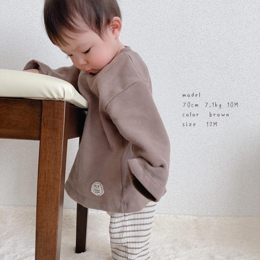 ベビー服 子供服 赤ちゃん 長袖カットソー スウェット トレーナー 秋冬 シンプル 裏起毛 男の子 女の子 70 80 90 ０歳 １歳 ２歳 T2111 9 H Garden 通販 Yahoo ショッピング