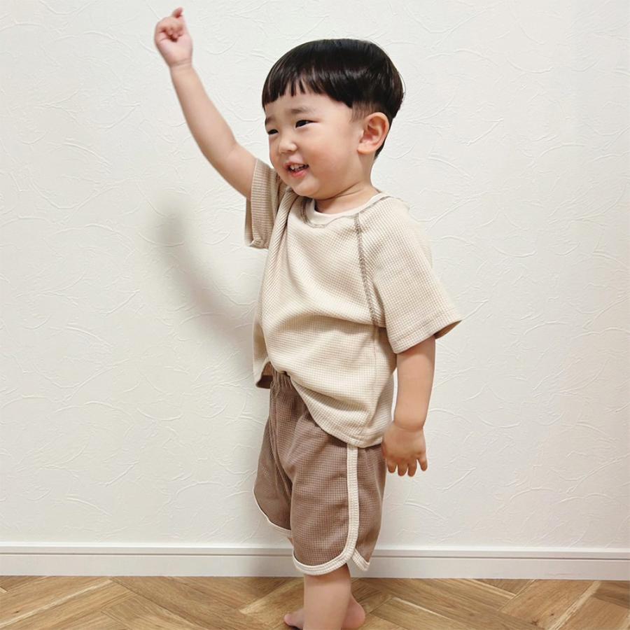 ベビー服 子供服 赤ちゃん 上下セット セットアップ 半袖 半ズボン 夏 