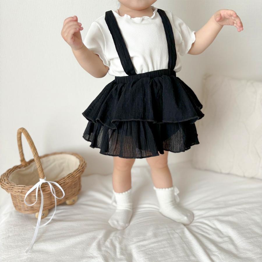 ベビー服 子供服 赤ちゃん スカート ブルマ サスペンダー 涼しい