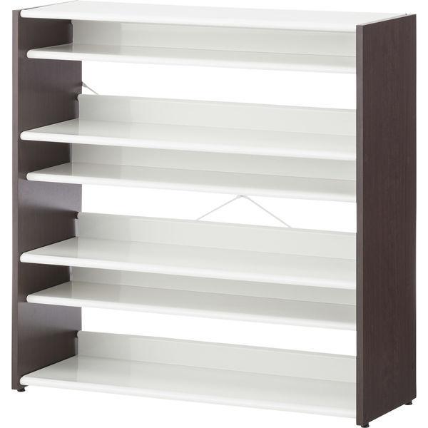 アスプルンド　ハイブリットスリッパ＆シューズラック　ダークブラウン 幅1000×奥行350×高さ1000mm 1台