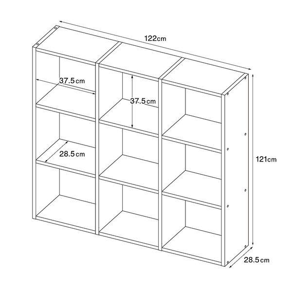 LOHACO - 無印良品 スタッキングシェルフセット 3段×3列 オーク材 幅