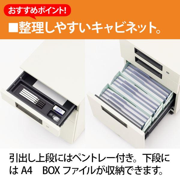 フラットライン 両袖机 ホワイト/ダークエルグレー 幅1600×奥行700×高さ700mm 1台（3梱包） 【プレノデスクシステム】