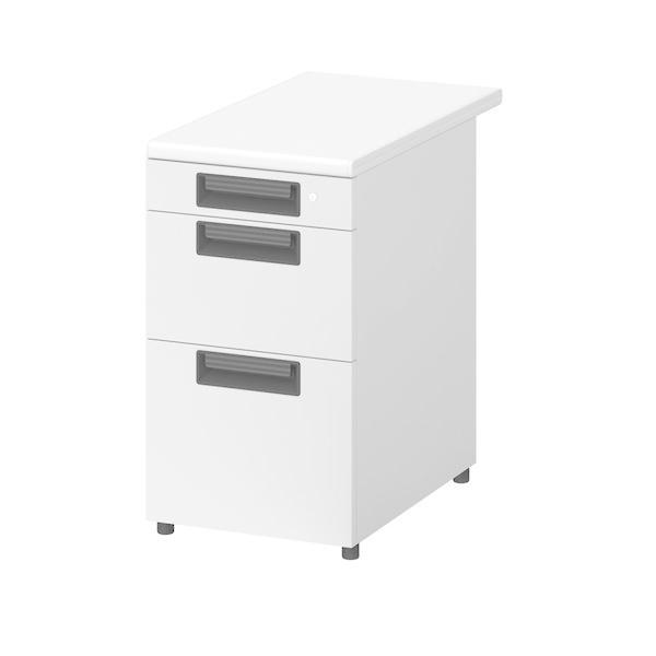 LOHACO - プラス スチールOAデスク フラットライン 奥行700mm用 脇机 3