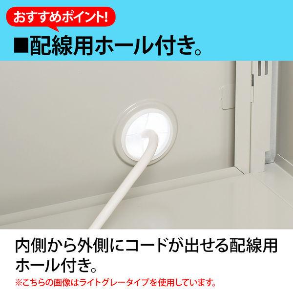 LOHACO - Ceha 抗菌 A4スチール書庫 3段 下置き用 引違い ライトグレー