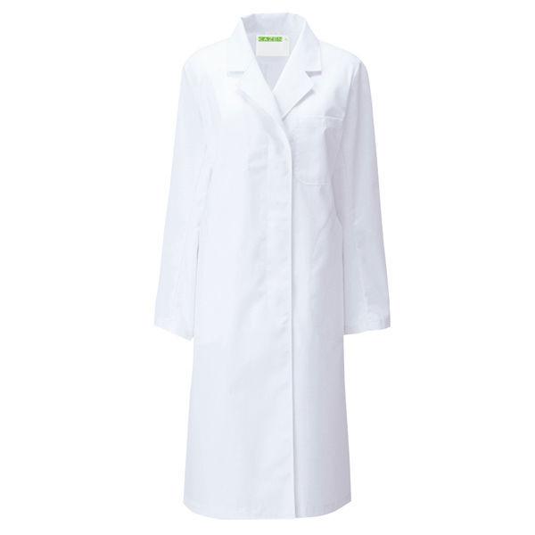KAZEN 人気特価激安 世界の レディス診察衣S型長袖 ドクターコート 医療白衣 ホワイト 120-70 4L シングル 直送品