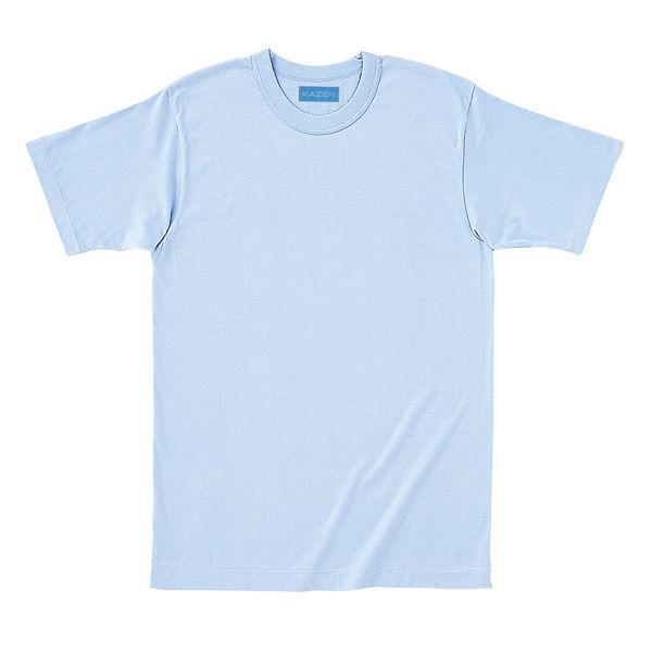 KAZEN 最新作の 84％以上節約 Tシャツ 男女兼用 半袖 サックスブルー 233-02 水色 S 直送品