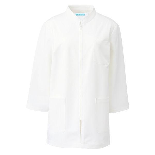 Kazen レディス医務衣七分袖 ナースジャケット 医療白衣 オフホワイト M 264 10