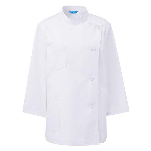 KAZEN レディス医務衣七分袖 （ナースジャケット） 医療白衣 ホワイト 3L 361-70（直送品）